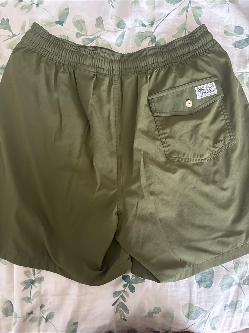Polo by Ralph Lauren Olive Green Athletic Swim Shorts size medium